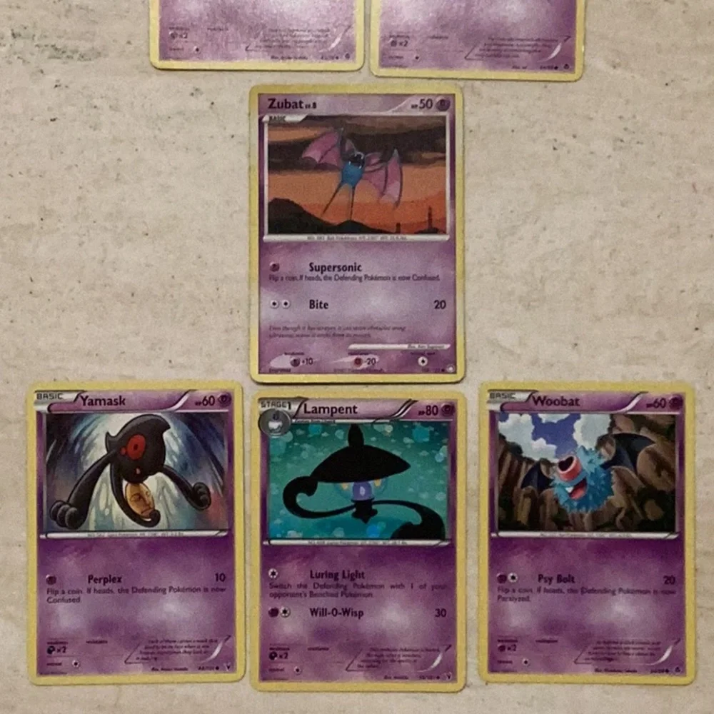 2007 2011 Halloween Pokemon Cards Zubat Assorted Lot Of 6 Card Woobat TCG